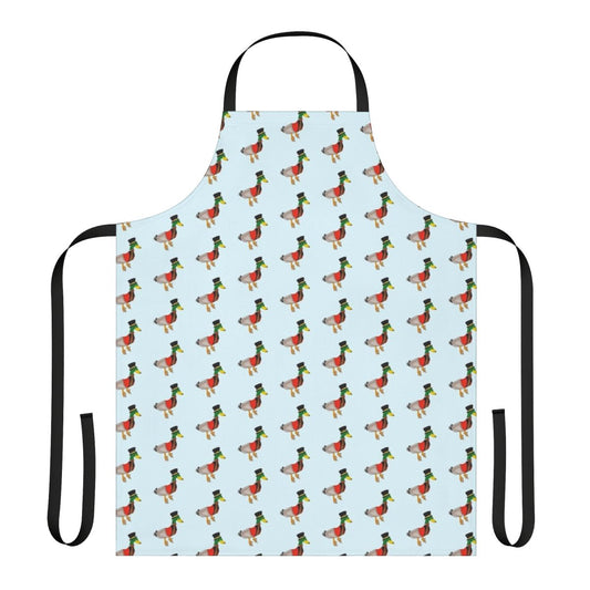 Ringmaster duck wearing a circus-themed apron