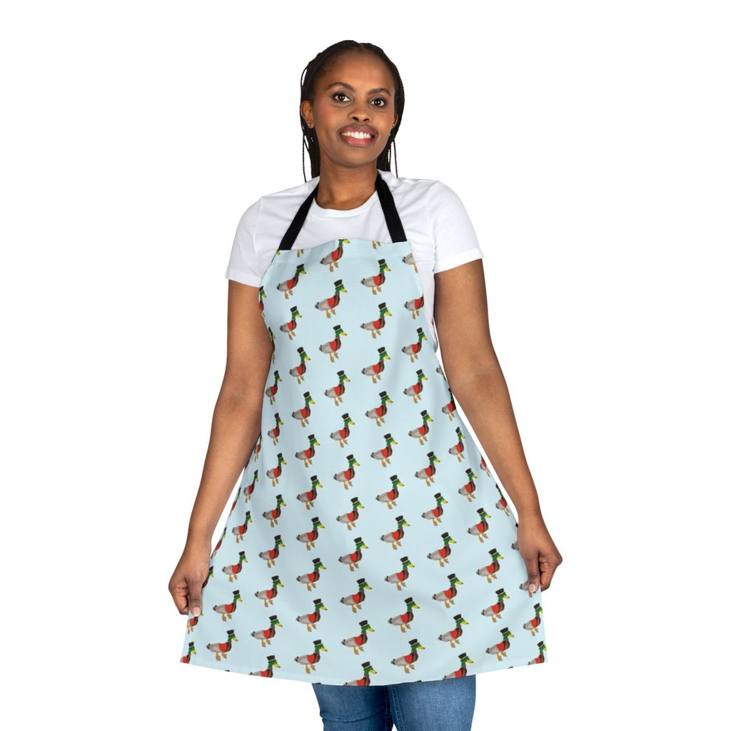 Ringmaster duck wearing a circus-themed apron