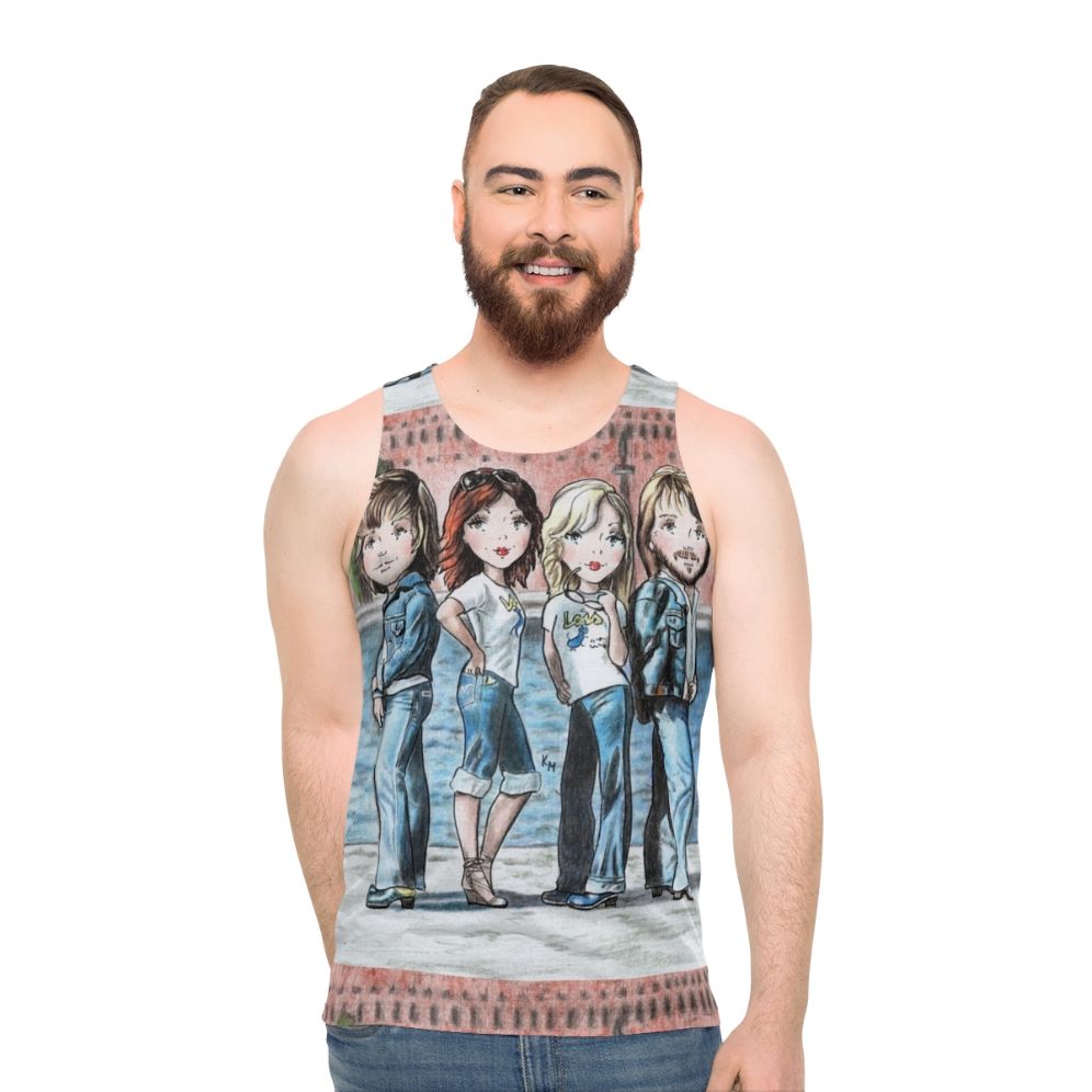 City walking unisex 70s fashion tank top