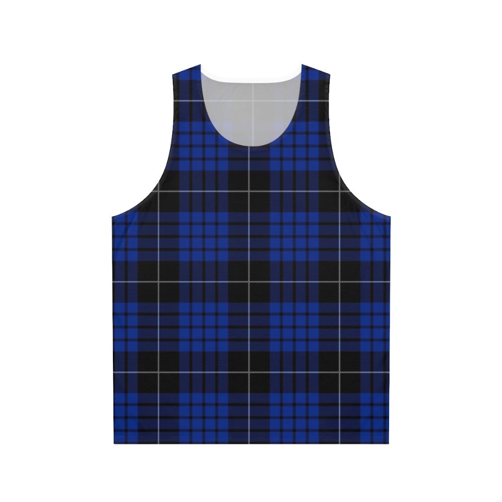 Clan Macqueen tartan plaid unisex tank top