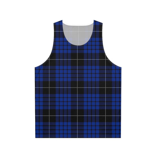 Clan Macqueen tartan plaid unisex tank top
