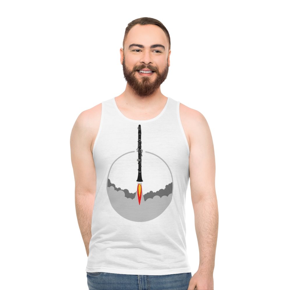 Clarinet Rocket Unisex Tank Top for Music Lovers