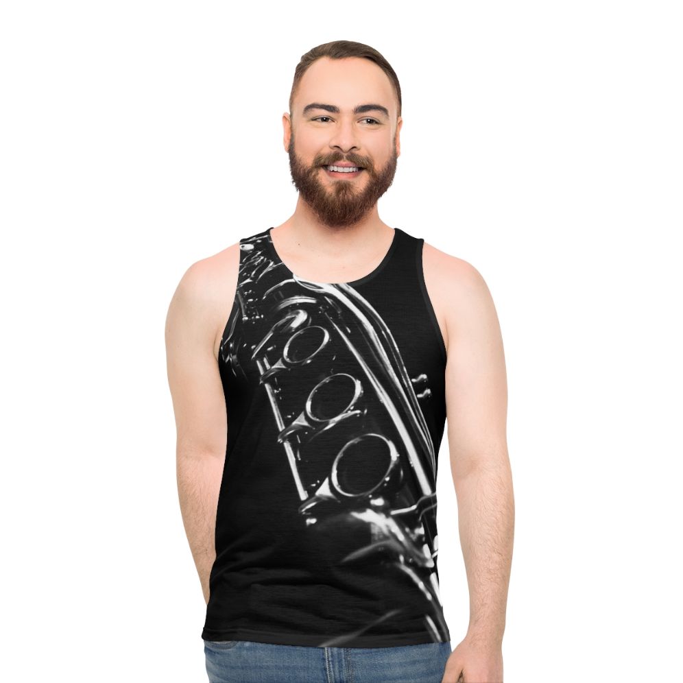 Clarinet Solo in B&W Unisex Tank Top