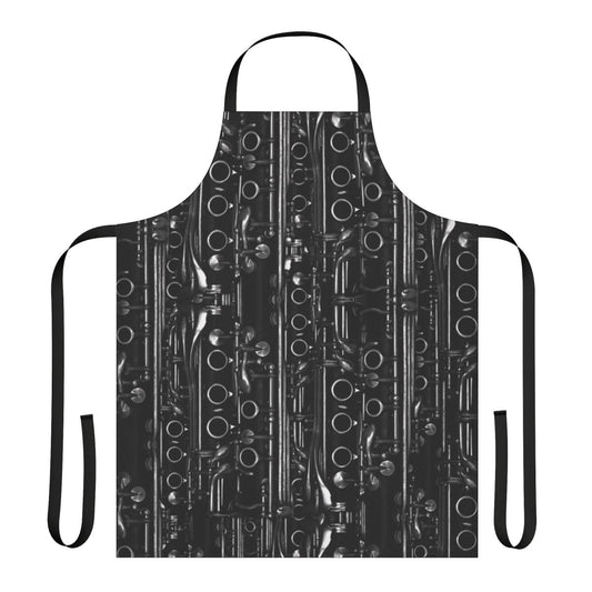 Clarinets All-Over Print Apron with Woodwind Instrument Design