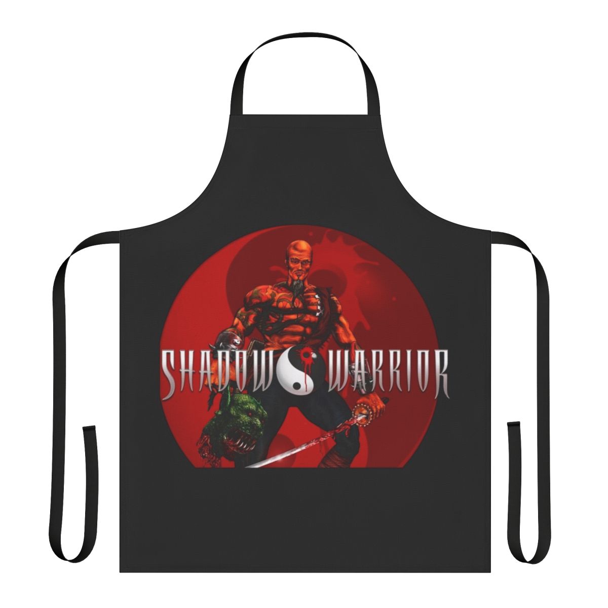 Shadow Warrior inspired apron featuring the classic Build Engine 3D game style