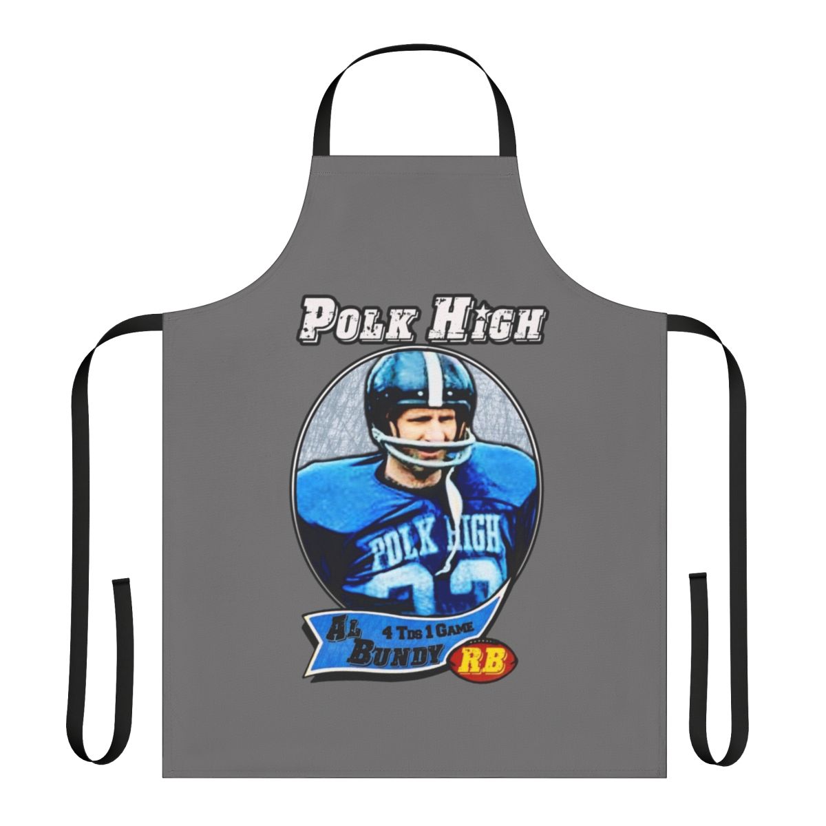 Classic Al Bundy-Inspired Football Apron with Polk High Panthers Logo