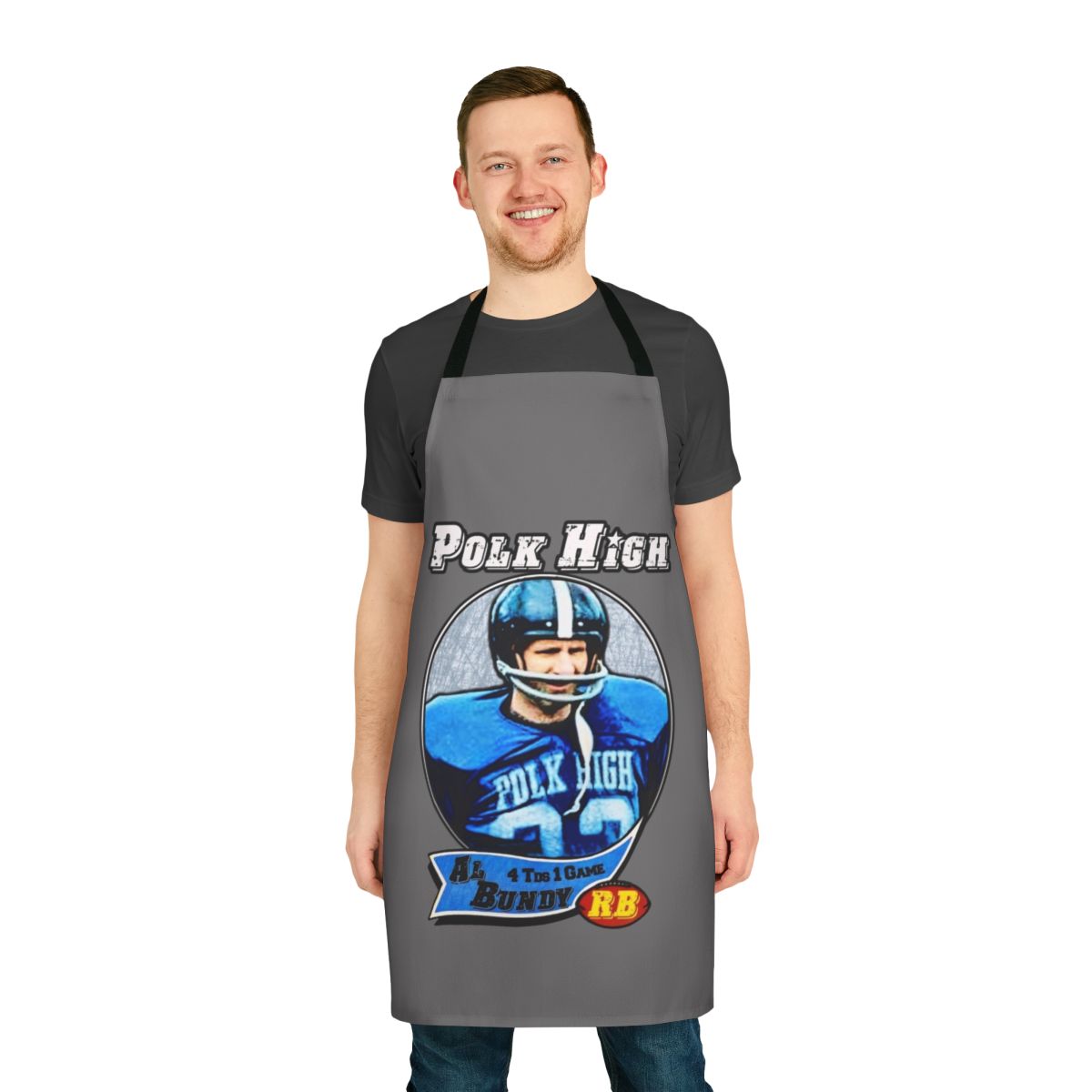 Classic Al Bundy-Inspired Football Apron with Polk High Panthers Logo