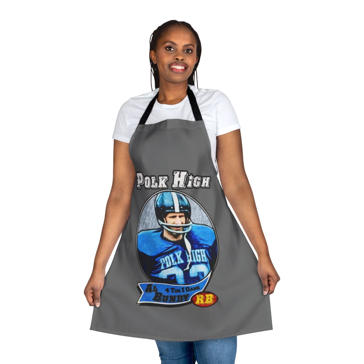 Classic Al Bundy-Inspired Football Apron with Polk High Panthers Logo