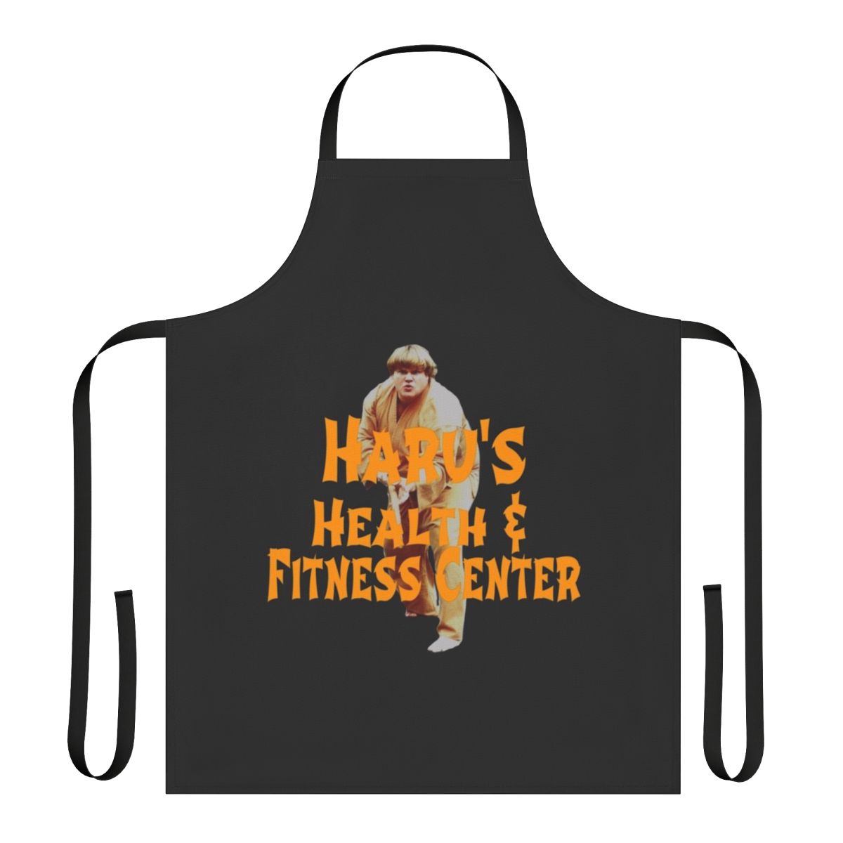 Classic apron featuring a design inspired by the iconic comedian Chris Farley