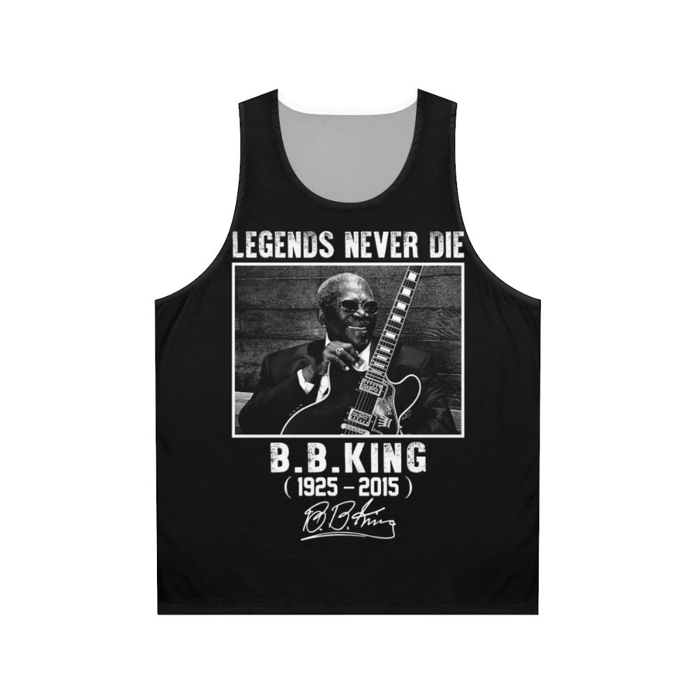 Classic BB King Signature Legends Never Die Unisex Tank Top