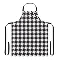 Black and white houndstooth pattern apron