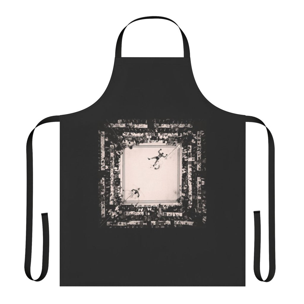 Classic boxing heavyweight apron featuring iconic imagery of the Ali vs. Williams fight