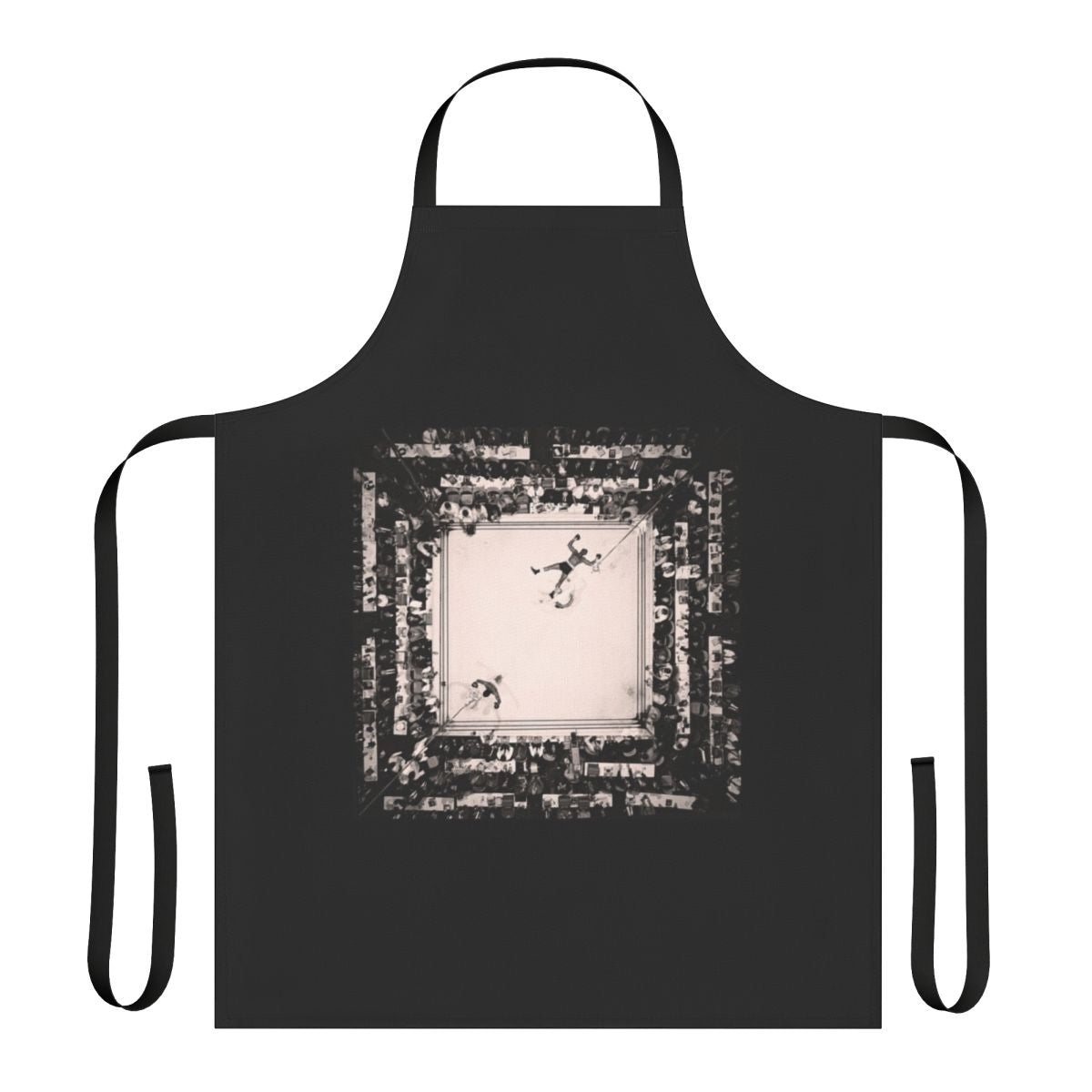 Classic boxing heavyweight apron featuring iconic imagery of the Ali vs. Williams fight