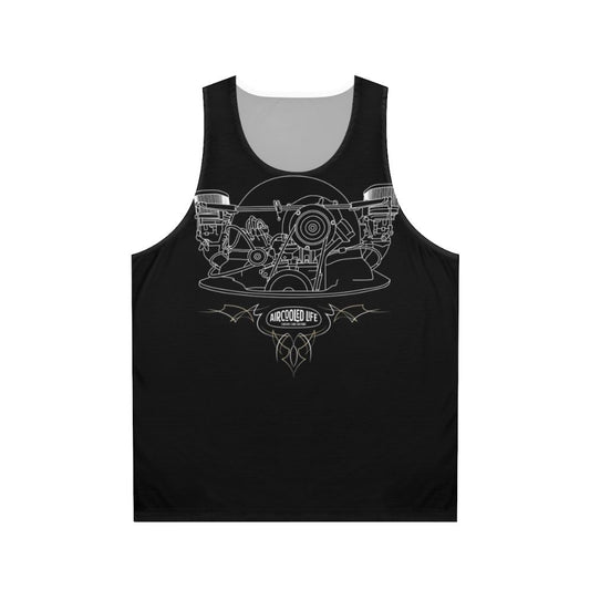 Unisex tank top with classic car culture and air cooled life design