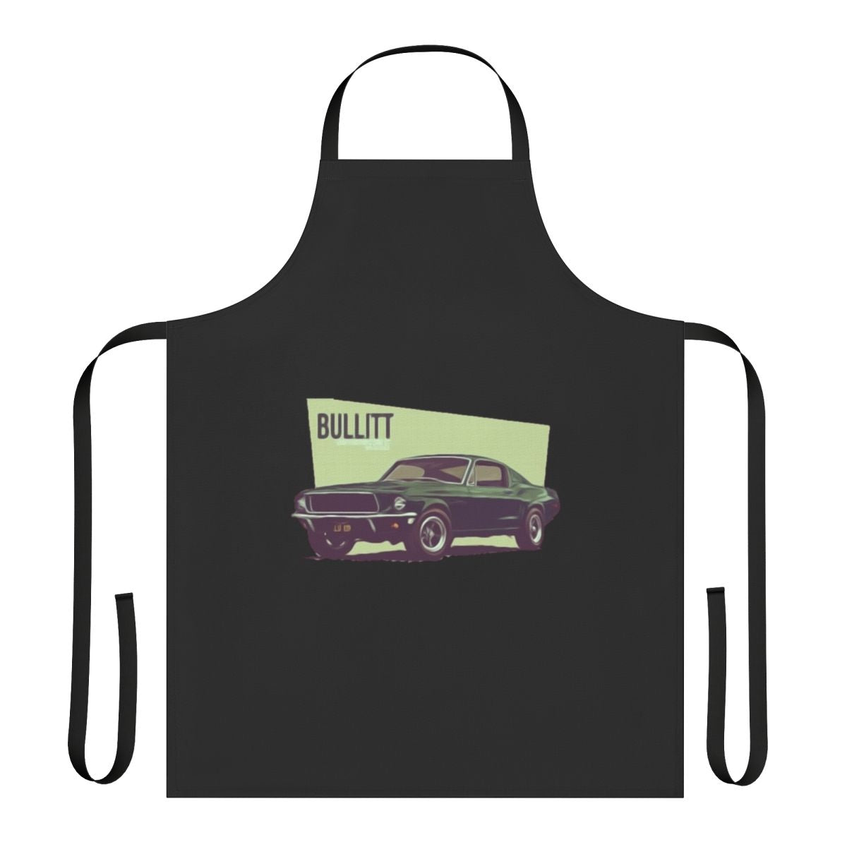 Classic Car Enthusiast Apron - Inspired by the Iconic Bullitt featuring Steve McQueen's Ford Mustang