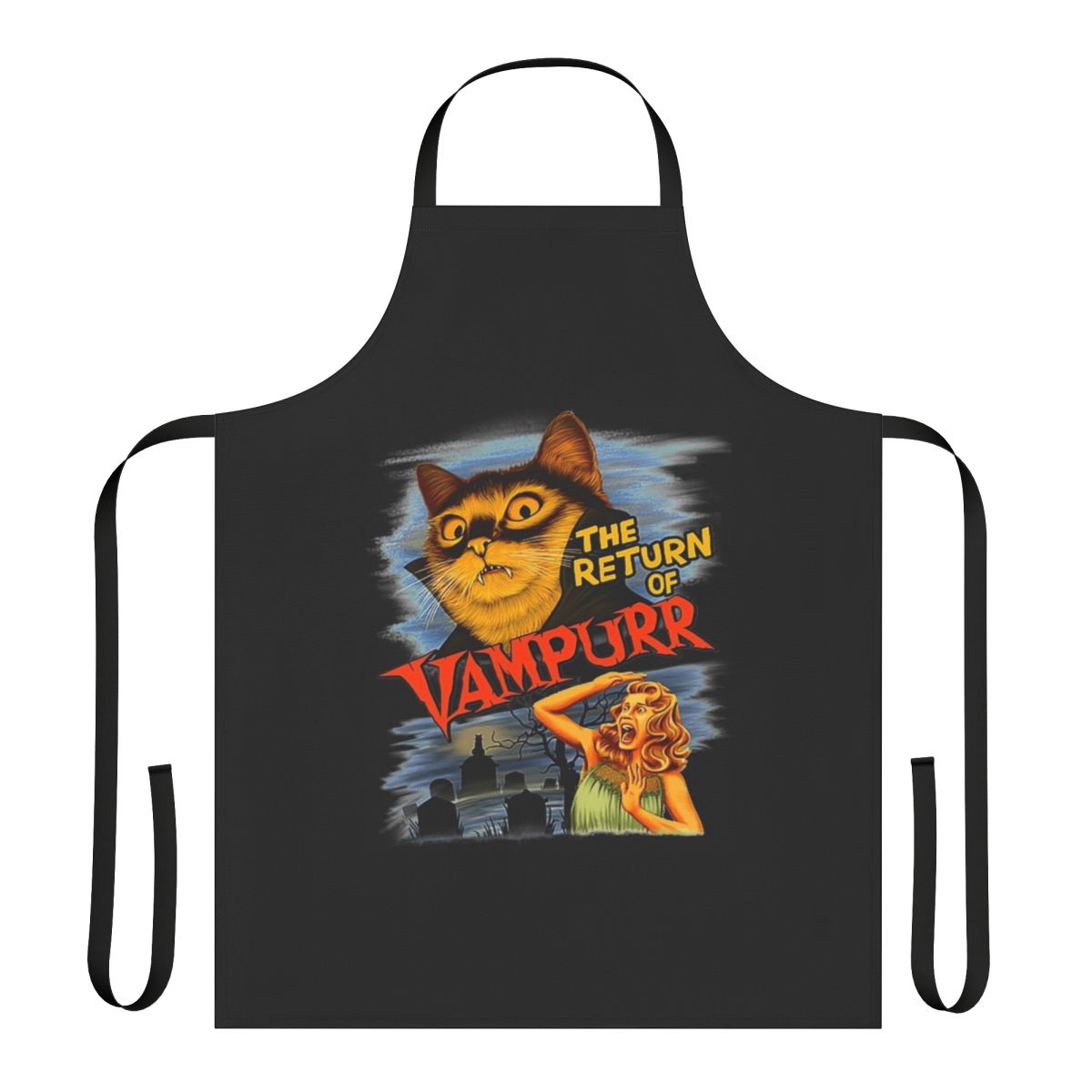 Cat The Return Of Vampurr Classic Apron with a vampire cat design