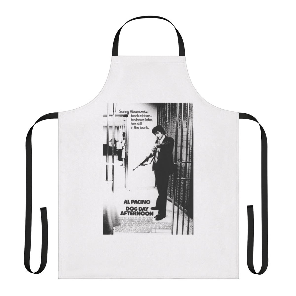 Classic cinema apron featuring a collage design from the 1975 film Dog Day Afternoon starring Al Pacino