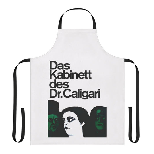 Vintage-style apron featuring the iconic movie poster for the classic silent film "The Cabinet of Dr. Caligari" with Conrad Veidt.