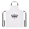 Classic crown-shaped apron for use in the kitchen or restaurant