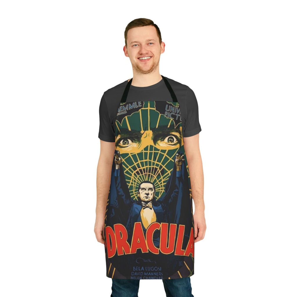 Vintage-style apron featuring Bela Lugosi as Dracula from the classic 1931 horror film