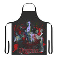 Dracula-inspired apron featuring classic horror imagery and the iconic vampire count