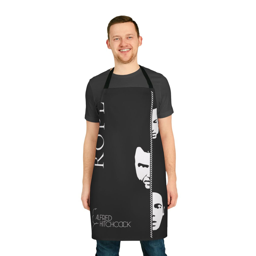 Classic film inspired apron featuring Alfred Hitchcock's thriller "Rope"