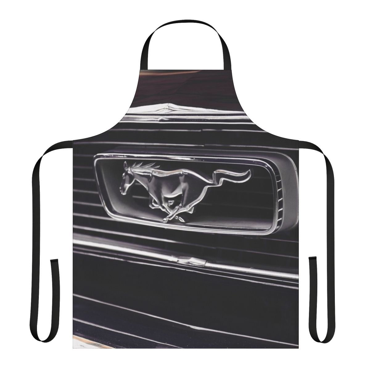 Ford Mustang inspired apron featuring the iconic Mustang logo