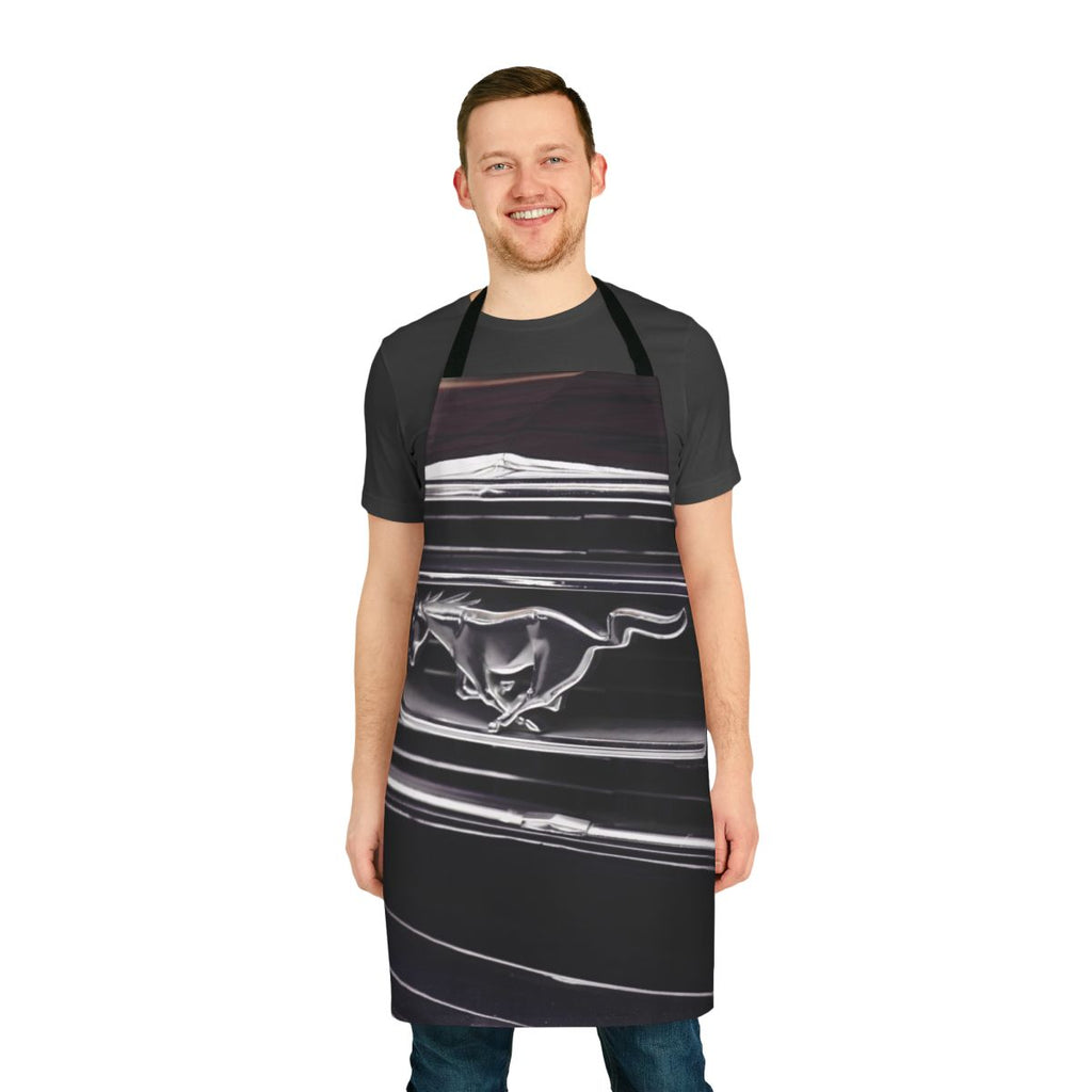 Ford Mustang inspired apron featuring the iconic Mustang logo
