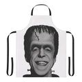 Classic black and white profile image of Herman Munster from the vintage TV series The Munsters, printed on a durable apron.
