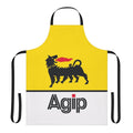 Classic Italian automotive logo apron featuring the Agip Lubricants logo from 1968-1998