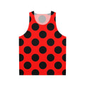 Classic lady bug polka dot unisex tank top