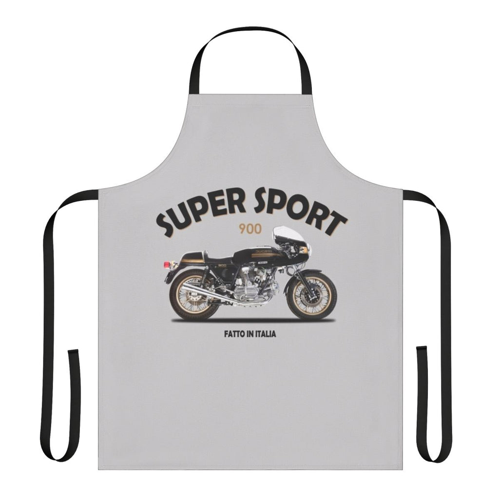 A stylish and durable apron featuring the design of a classic 900 super sport motorcycle.