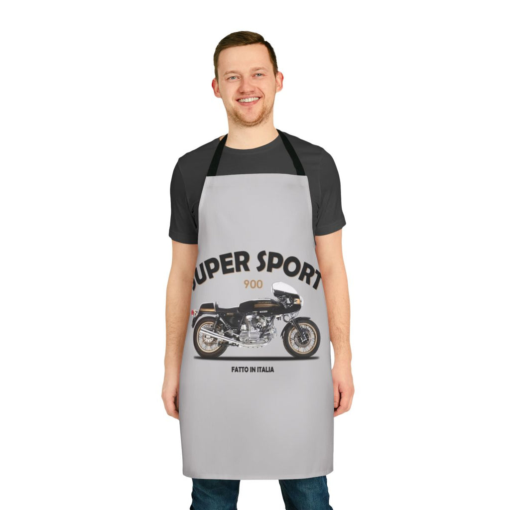 A stylish and durable apron featuring the design of a classic 900 super sport motorcycle.