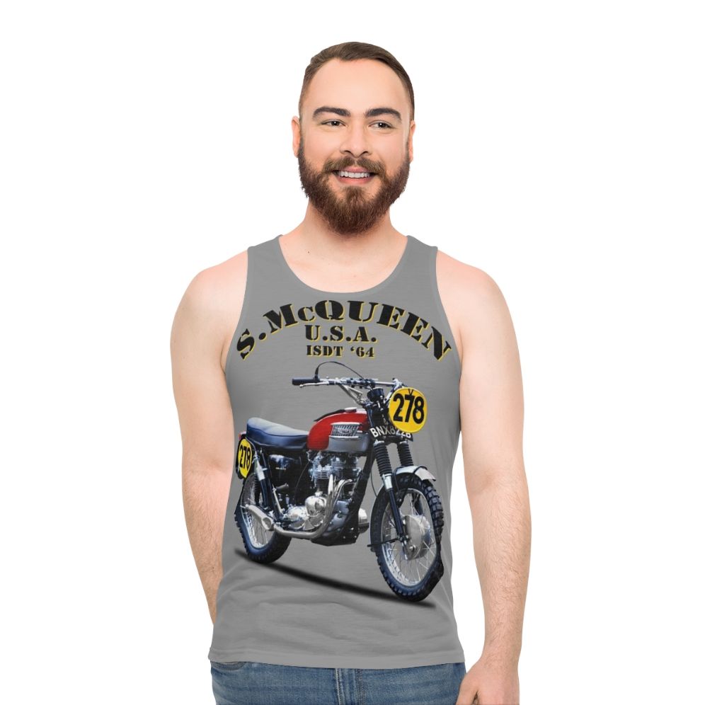 Classic Motorcycle ISDT 1964 Unisex Tank Top