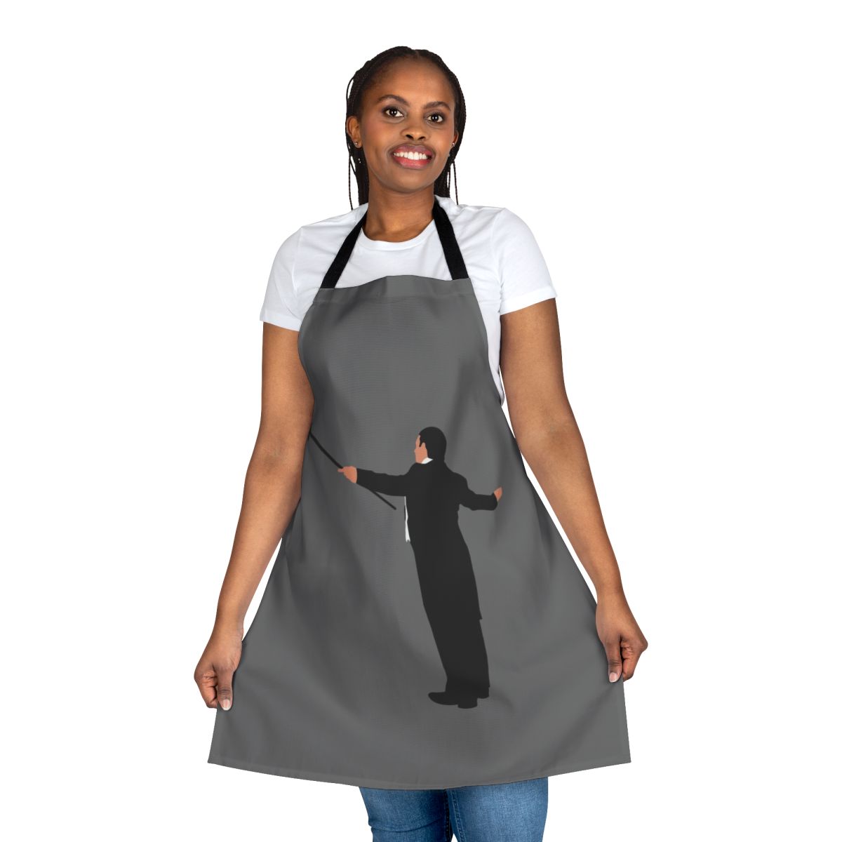 A high-quality apron featuring a design inspired by the film "The Prestige"