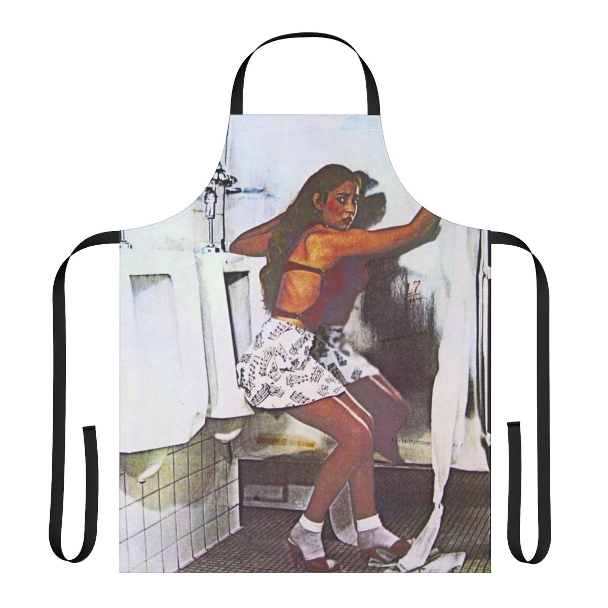 Classic rock inspired 'Head Games' design printed on a high-quality apron