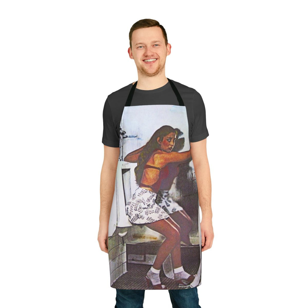 Classic rock inspired 'Head Games' design printed on a high-quality apron