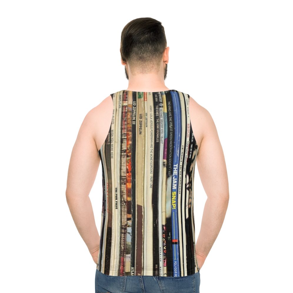 Classic rock vinyl record unisex tank top