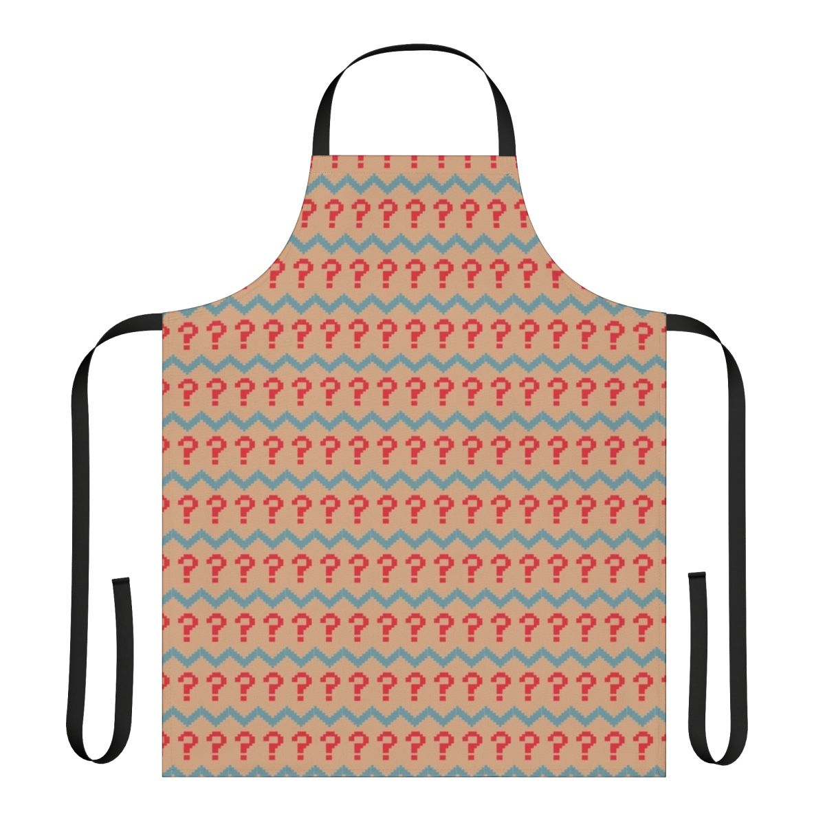 Classic sci-fi inspired apron featuring a question mark design and Sylvester Mccoy's Seventh Doctor from Doctor Who