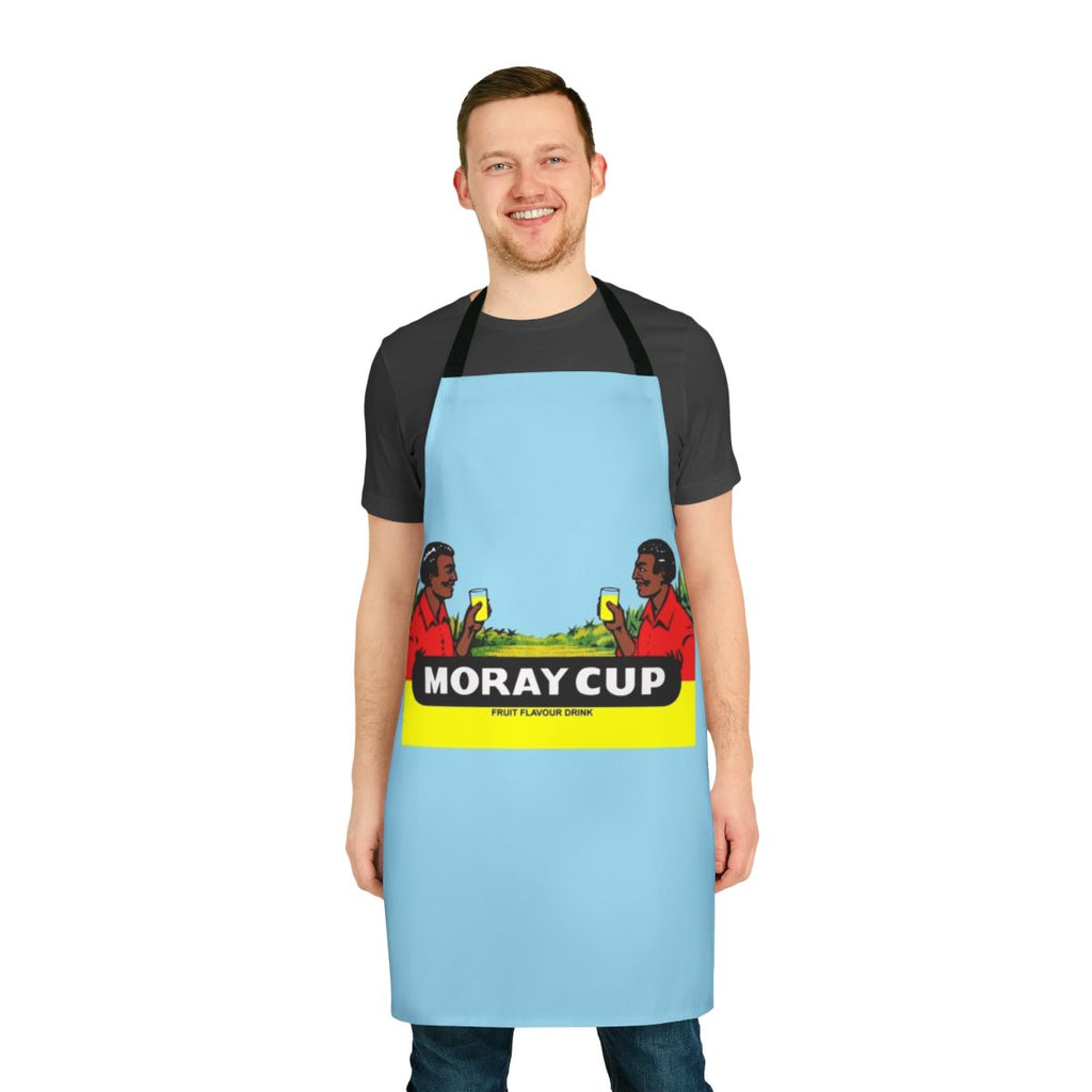 Classic Scottish soft drink themed apron with tartan design