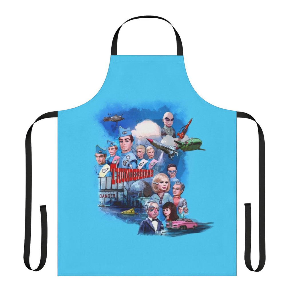 Thunderbirds-themed apron with retro sci-fi design