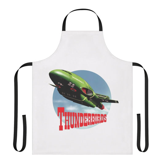 Thunderbirds-themed apron featuring the iconic Thunderbird 2 spacecraft from the classic 1960s sci-fi TV show