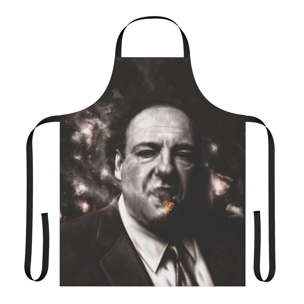 Tony Soprano portrait printed on a high-quality apron