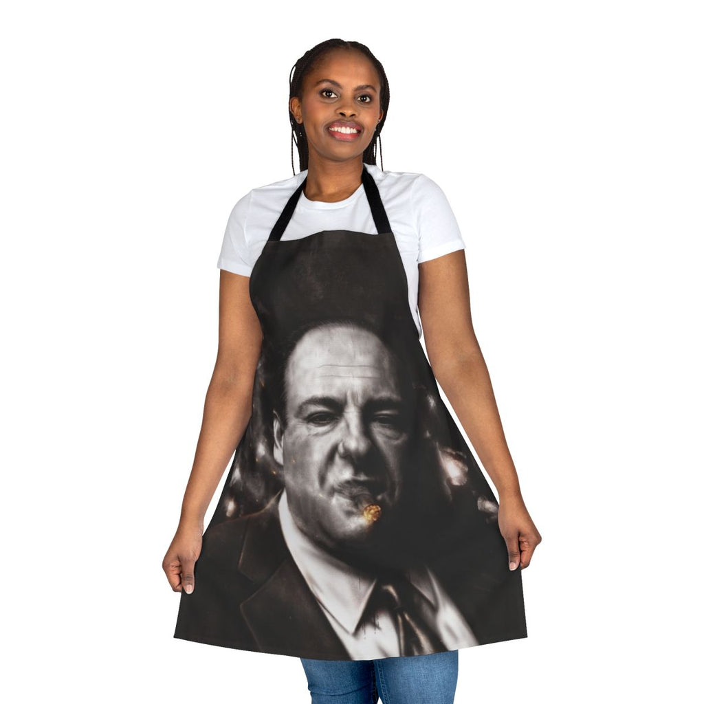 Tony Soprano portrait printed on a high-quality apron