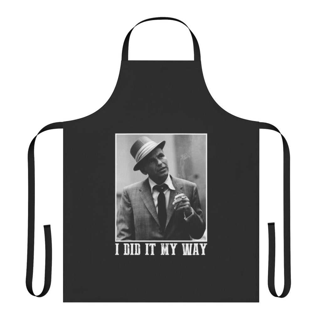 Classic vintage-inspired apron with 'I Did It My Way' text, featuring a retro Frank Sinatra design