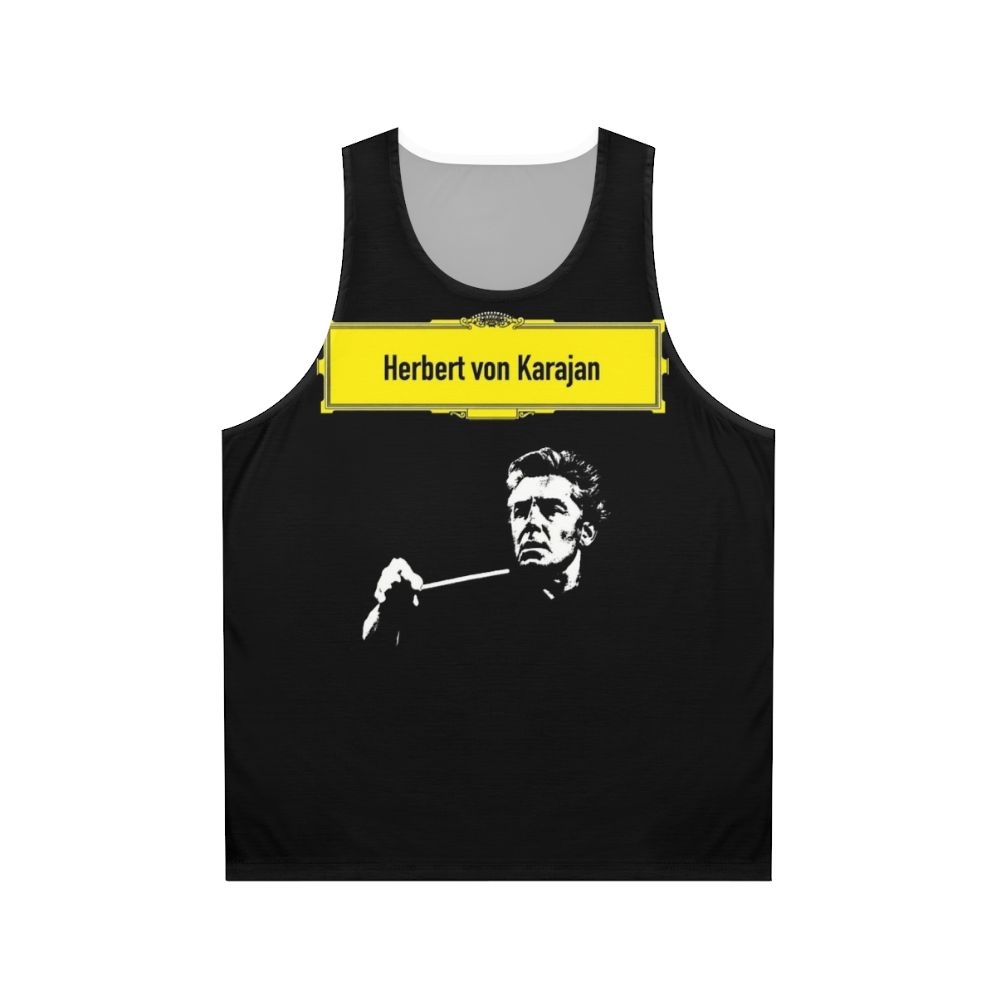 Unisex tank top featuring classical music icons