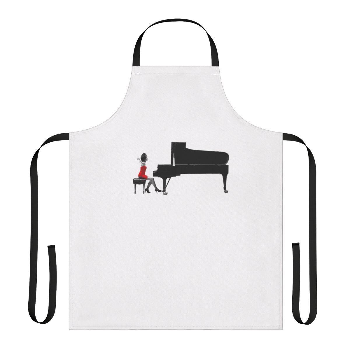 Sleek and stylish apron featuring the portrait of renowned Chinese pianist Yuja Wang