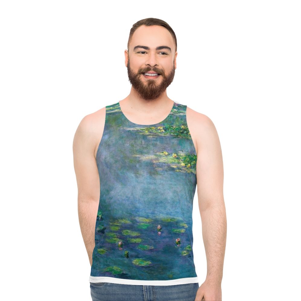 Unisex Tank Top Featuring Claude Monet's Water Lilies