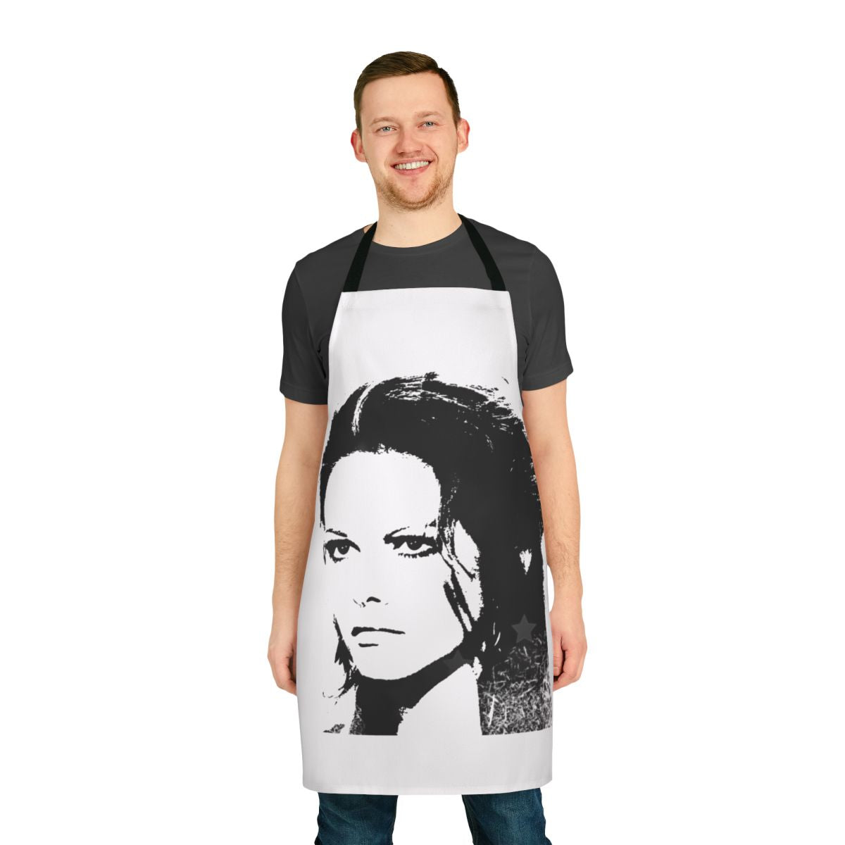Claudia Cardinale Inspired Cooking Apron with Classic Movie Motif