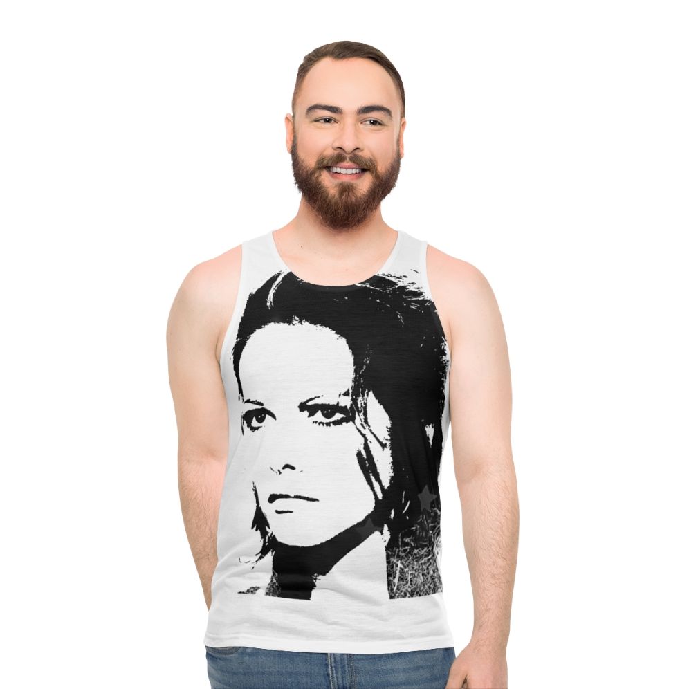 Unisex tank top featuring iconic Italian actress Claudia Cardinale